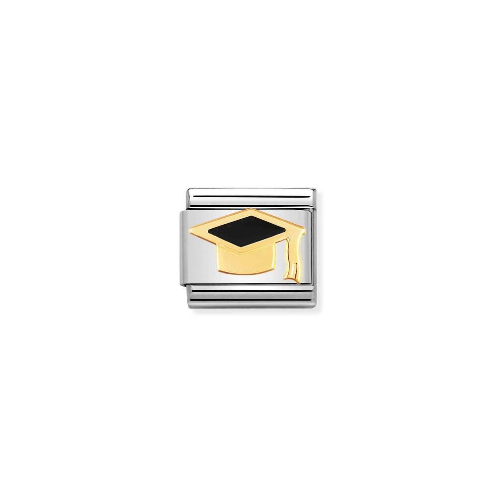 NEW NOMINATION unisex graduation links bracelet in graduate hat